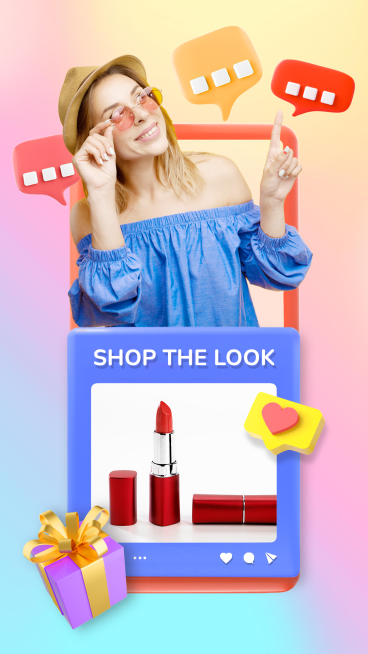 Creative Style Social Media Lipsticks Propagate Ecommerce Story预览效果