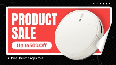 Floor Cleaning Machine Home Electronic Appliance Discount Sale Promo Ecommerce Banner