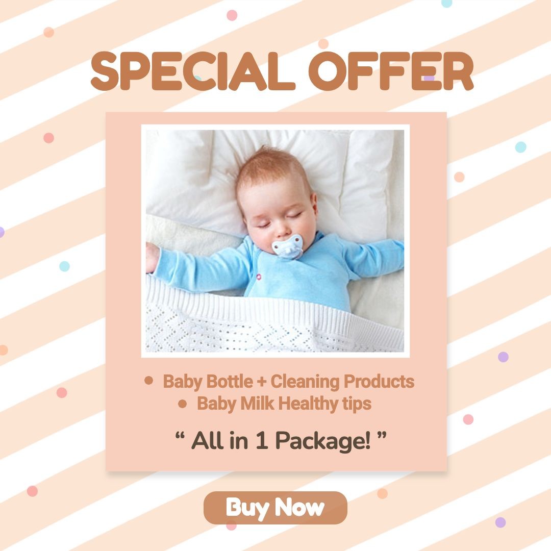 Colorful Dot Element Baby Bottle Promo Ecommere Product Image