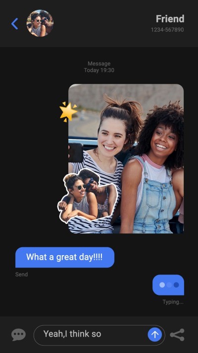 Literary Style Chat Interface Simulation Friendship Moment Record Instagram Story