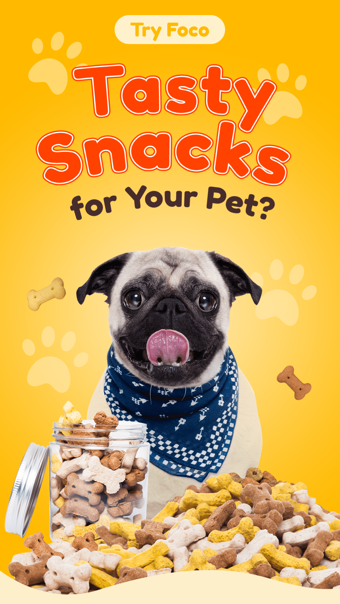Cute Style Pet Snacks Promotion Ecommerce Story预览效果