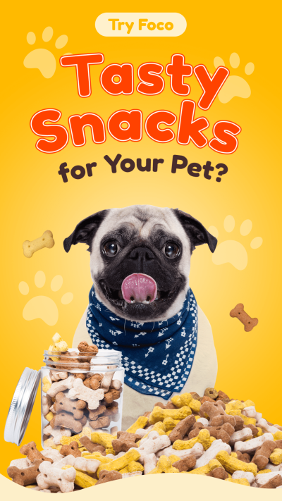 Cute Style Pet Snacks Promotion Ecommerce Story
