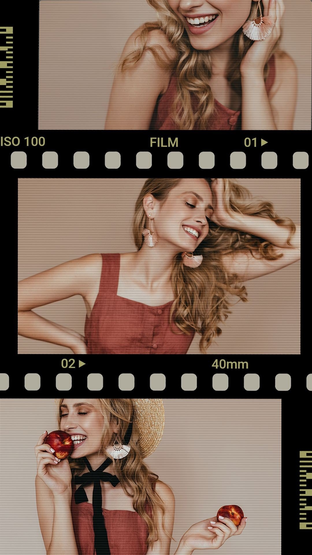 Simple Film Style Apple Laugh Girl Instagram Story