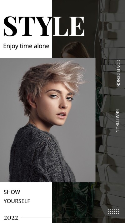 Magazine cover style Woman Show Instagram story
