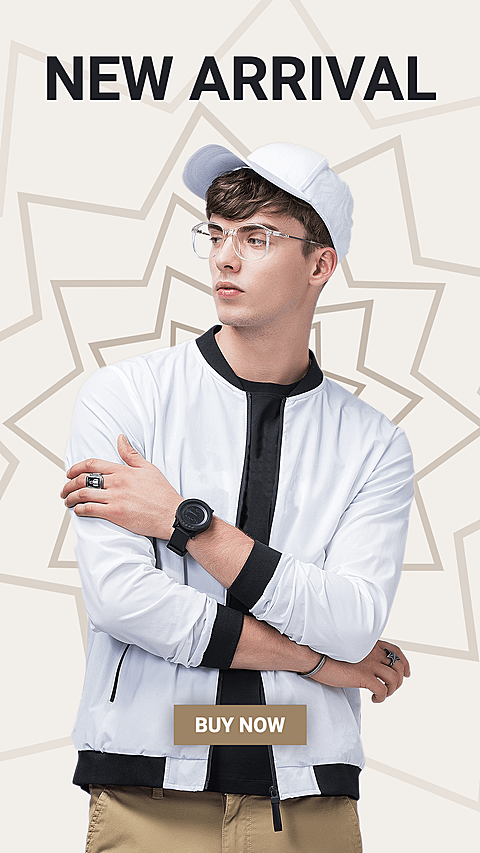 Minimalist Style Men's Wear New Arrival Ecommerce Story