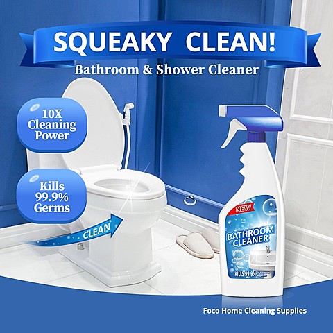Bathroom and Shower Cleanser Home Cleaning Product Details Annotation Description Ecommerce Product Image