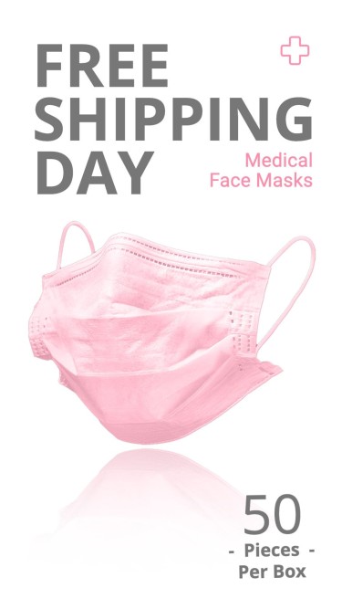 Free Delivery Day Face Masks Sale Promotion Ecommerce Story