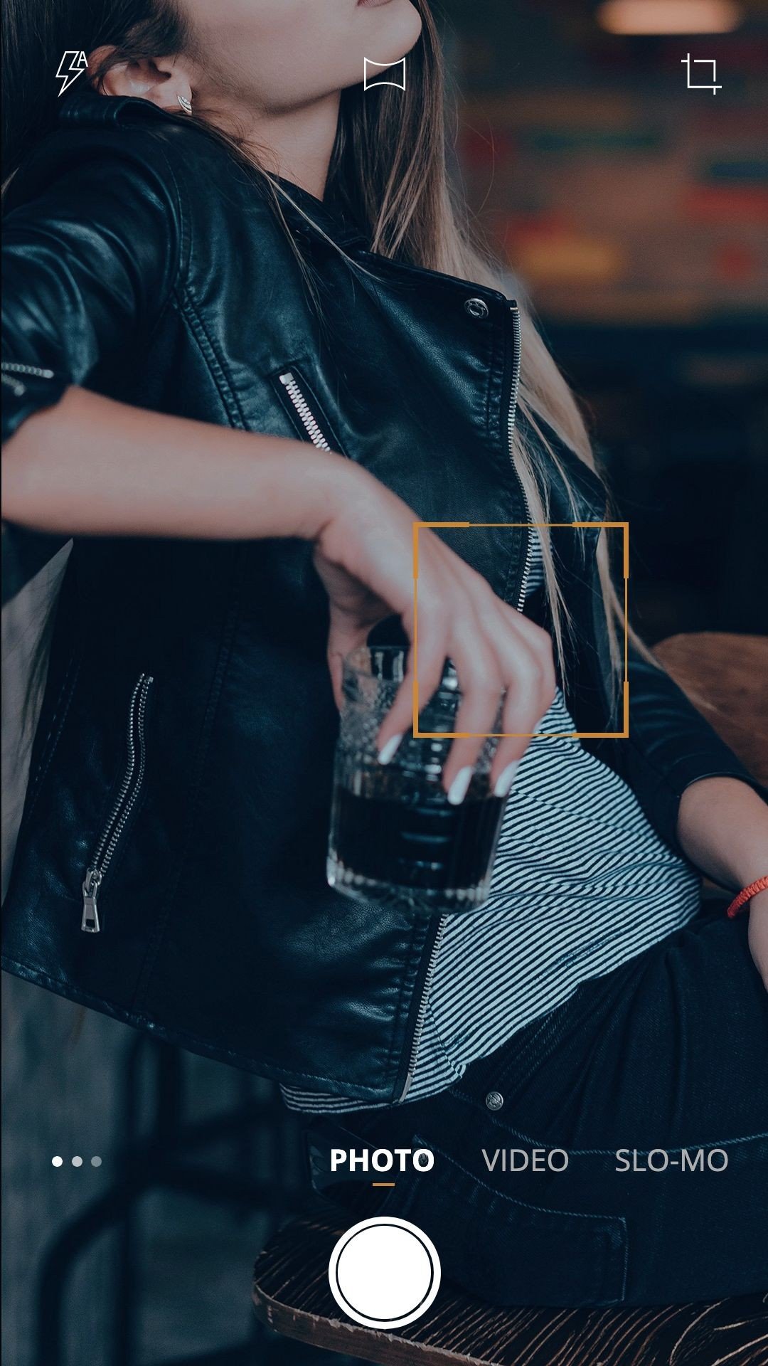 Fashion Style Camera interface simulation Jacket Woman Show Instagram story