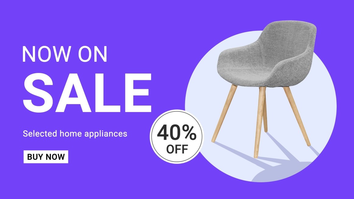 Home Furniture Sale Promo Ecommerce Banner预览效果
