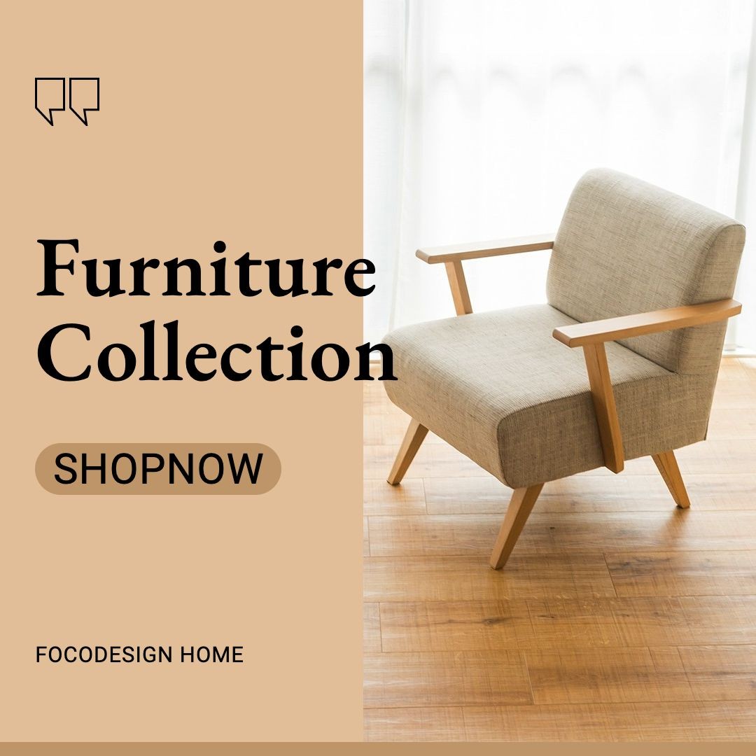 Wooden Chair Display Furniture Promo Ecommerce Product Image