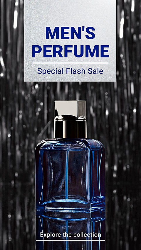 Flicker Element Men's Perfume Fragrance Sale Promotion Ecommerce Story