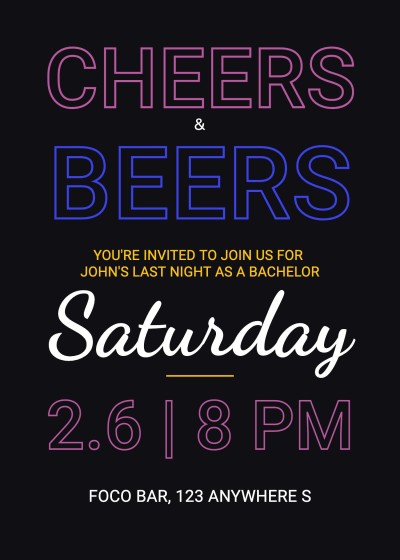 Bachelor's party Invitation