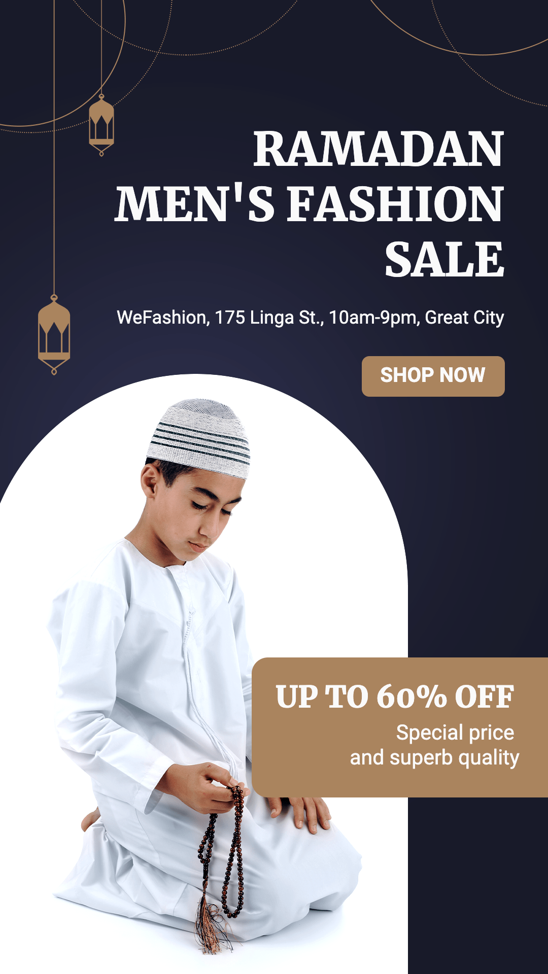 Eid Idul Ramadan Men's Fashion Sale Promotion Ecommerce Story