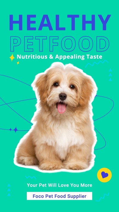Ellipse Element Cute Style Pet Product Supplies Promo Ecommerce Story