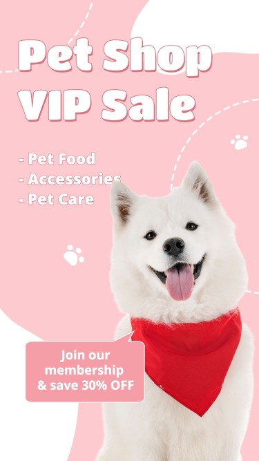 Dialog Box Element Cute Style Pet Product Supplies Sale Promo Ecommerce Story
