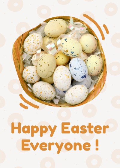Cute Style Eggs Display Easter holiday Greeting Invitation