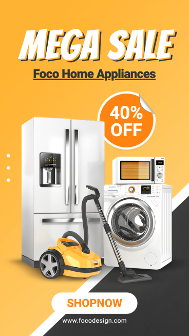 Home Electronic Appliance Sale Promo Ecommerce Story预览效果