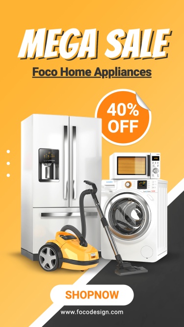 Home Electronic Appliance Sale Promo Ecommerce Story