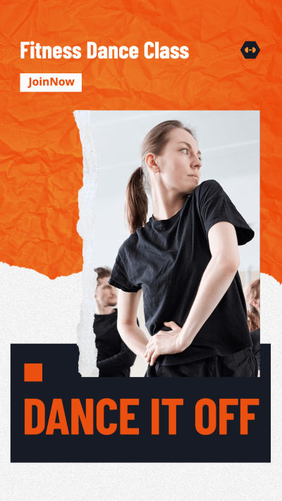 Gym Dance Lessons Program Promo Ecommerce Story