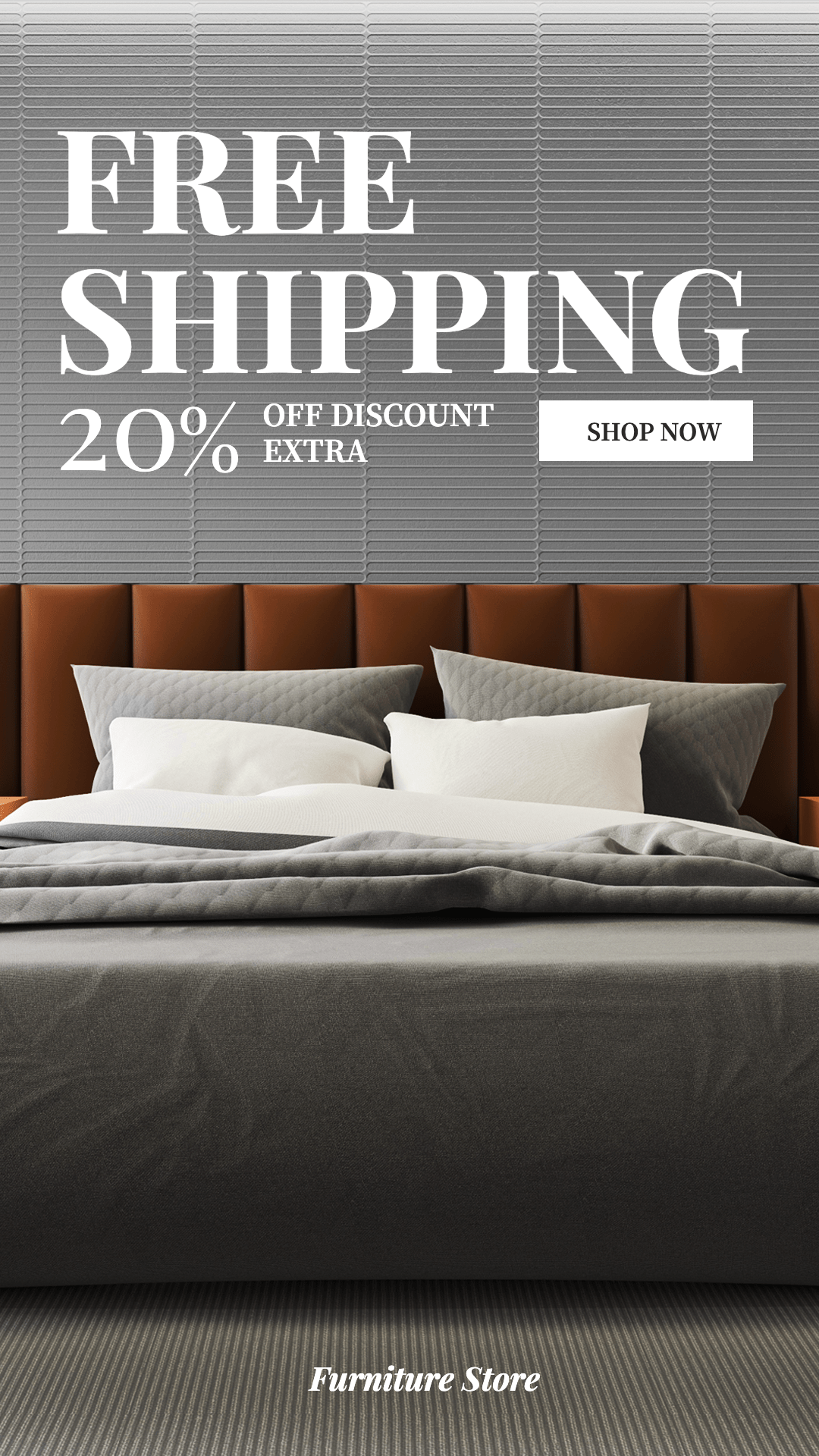 Bed Display Free Delivery Day Home Furniture Sale Promotion Ecommerce Ecommerce Story预览效果