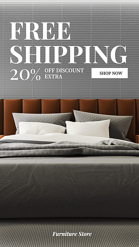 Bed Display Free Delivery Day Home Furniture Sale Promotion Ecommerce Ecommerce Story