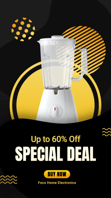 Kitchen Mixer Machine Home Electronic Appliance Discount Sale Promo Ecommerce Story预览效果