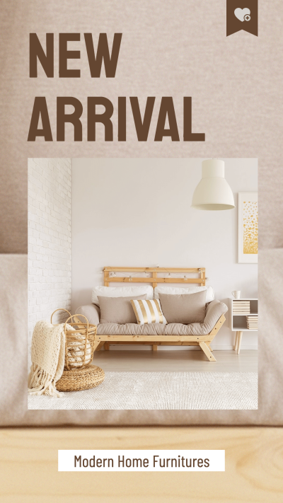 Sofa Display Simple Style Furniture New Product Arrival Promo Ecommerce Story