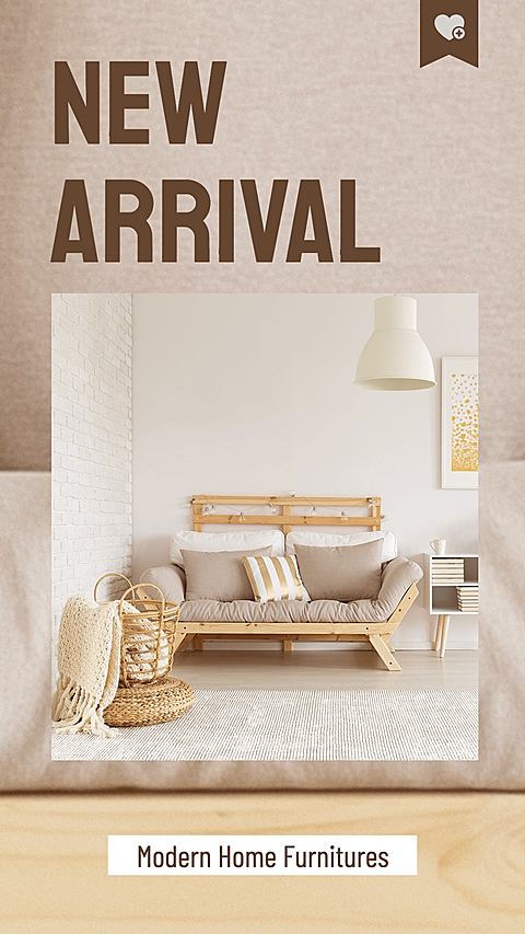 Sofa Display Simple Style Furniture New Product Arrival Promo Ecommerce Story