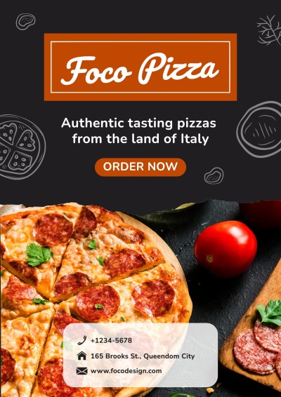 Literary Italy Pizza Propaganda Food Flyer
