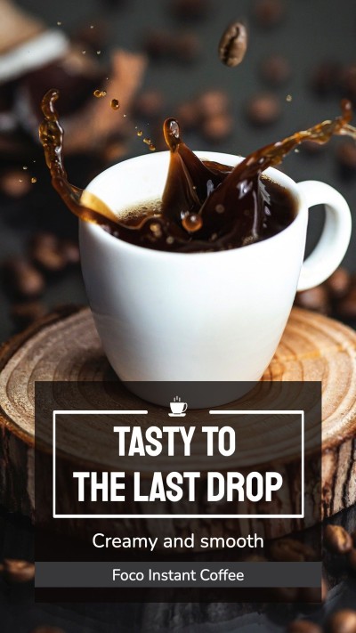 Instant Coffee Promo Display Ecommerce Story