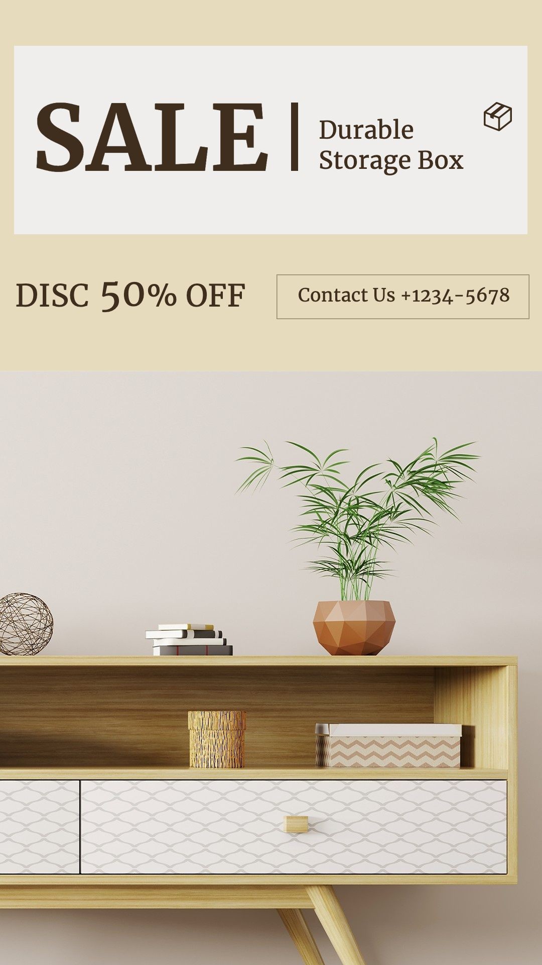 Home Storage and Organization Box Discount Sale Promo Ecommerce Story预览效果