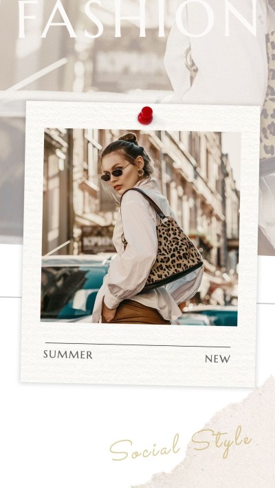 Tearing paper style Women's Bags Display Sale Instagram story