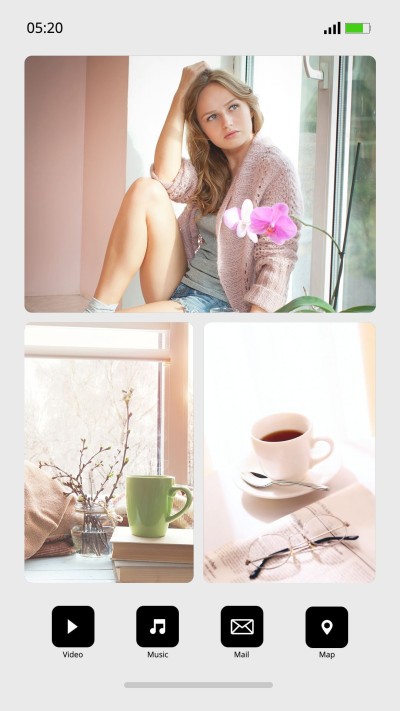 LIterary Style Icons Element iPhone interface simulation Life Moment Record Instagram story
