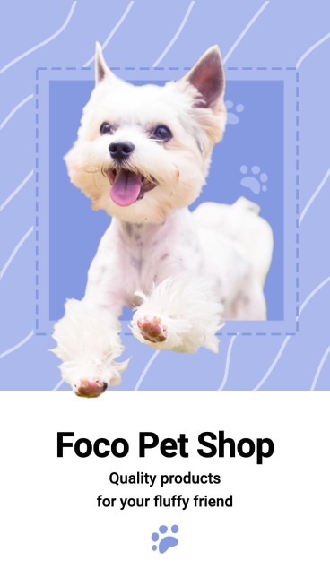 Dashed Lline Cute Style Pet Product Supplies Promo Ecommerce Story预览效果