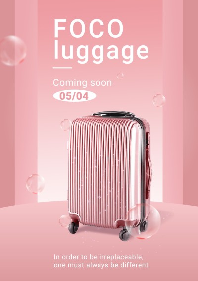 Fashion Travel Luggage Product Promotion Advertising Poster