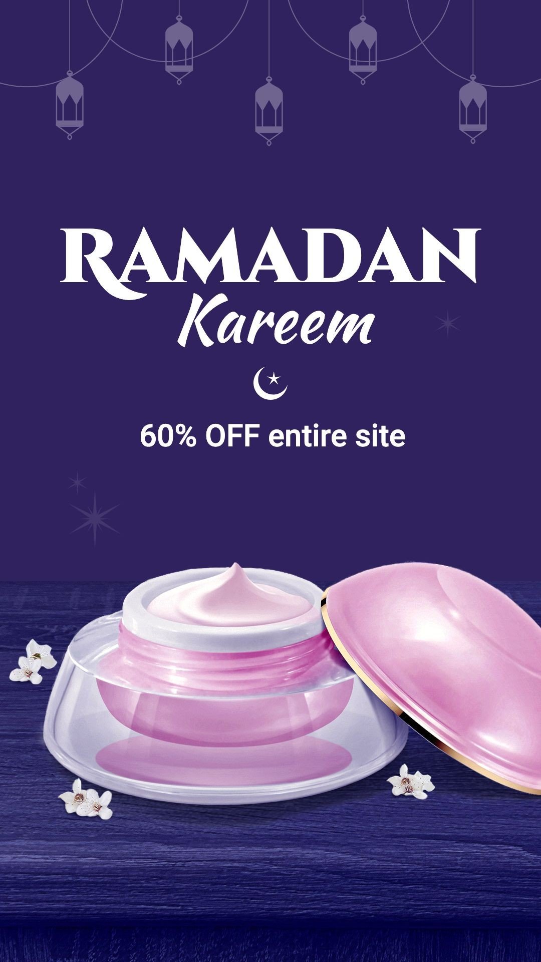 Petal Decoration Eid Idul Ramadan Beauty Cosmetics Sale Promotion Ecommerce Story