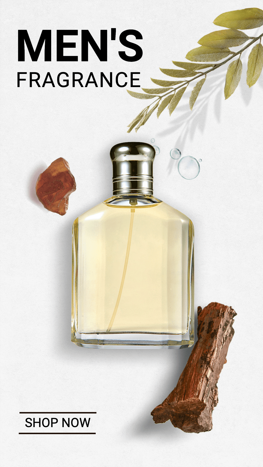 Leaf Element Men's Perfume Fragrance Sale Promotion Ecommerce Story预览效果
