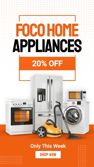 Home Electronic Appliances Discount Sale Promo Ecommerce Story