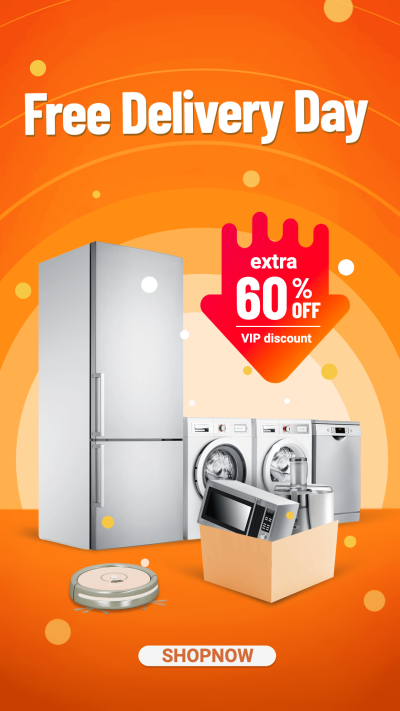 Free Delivery Day Home Electronics Sale Promotion Story