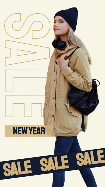 Fashion Women's Wear New Year Sale Ecommerce Story预览效果
