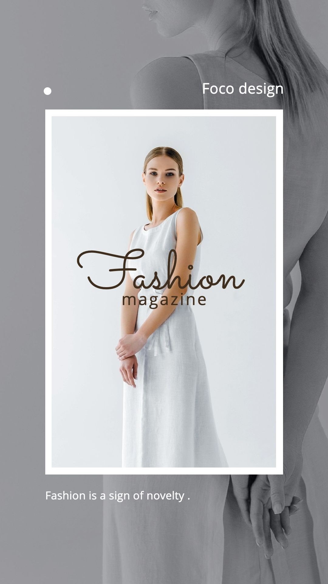 Grey Filter Style Magazine cover style Women's Wear Display Promo Ecommerce Story