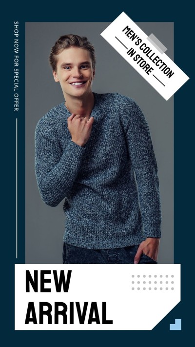 Rectangle Tag Element Men's Fashion Sale Promotion Ecommerce Story