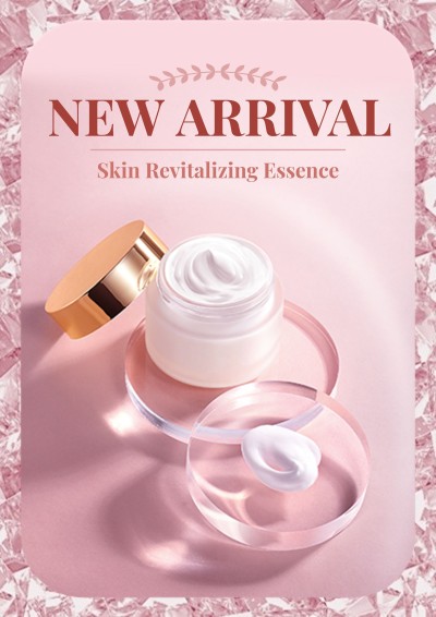 Face Essence Skincare Beauty Cosmetics New Product Arrival Advertising Poster