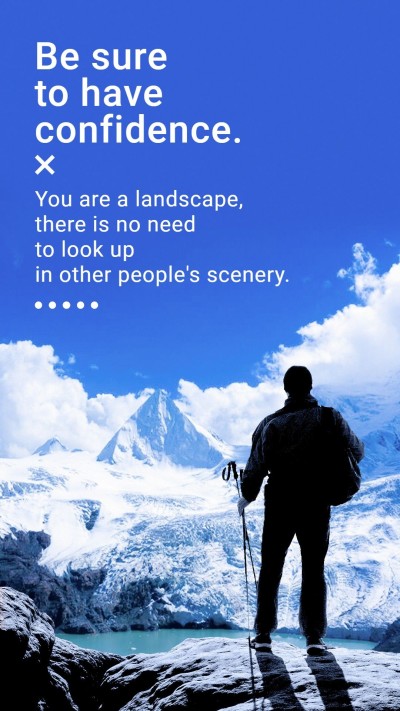 Simple Nature Blue Sky Scene Inspiring quotes Instagram Story