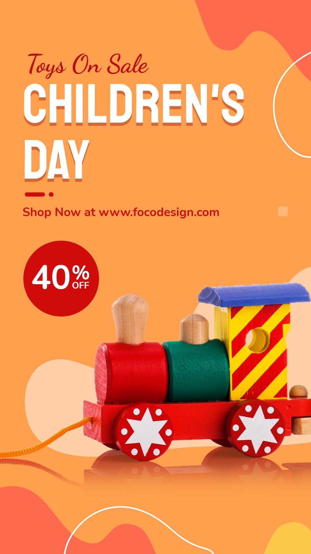 Toy Train Children's Day Toy Hobby Handcraft Discount Sale Promo Ecommerce Story预览效果