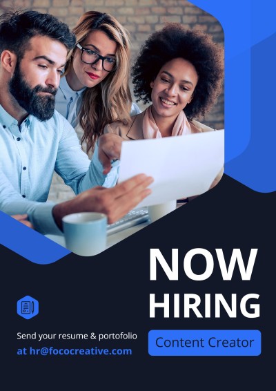 Simple Geometry Pattern Content Creator Hiring LinkedIn Post