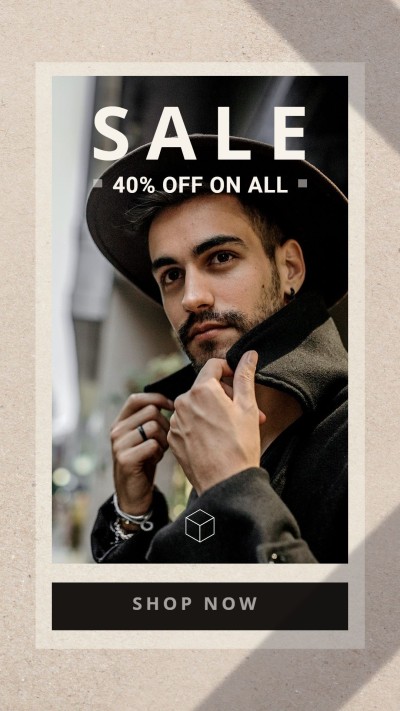 Rectangle Element Men's Fashion Sale Promotion Ecommerce Story