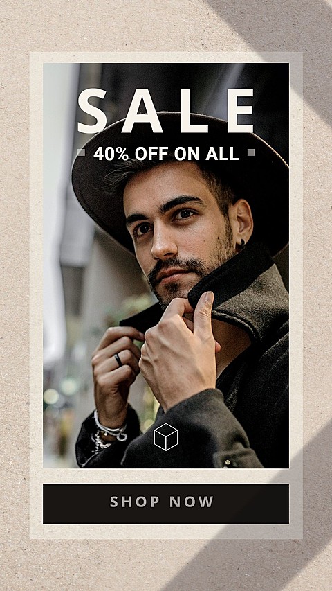 Rectangle Element Men's Fashion Sale Promotion Ecommerce Story