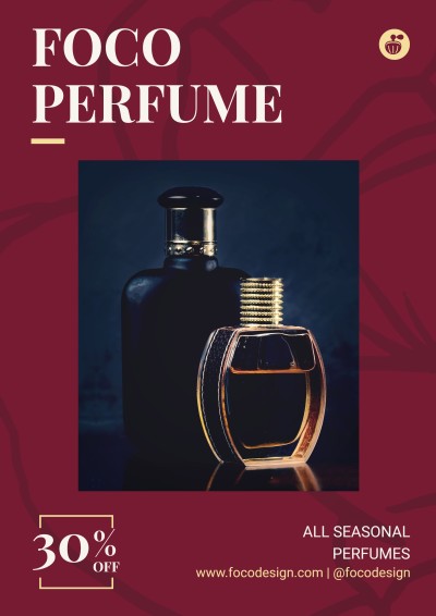 Luxury Color Block Pattern Perfume Promotion Advertising Flyer