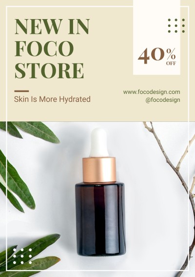 Face Hydrator Beauty Cosmetics Skincare New Product Arrival Discount Sale Promo Advertising Flyer